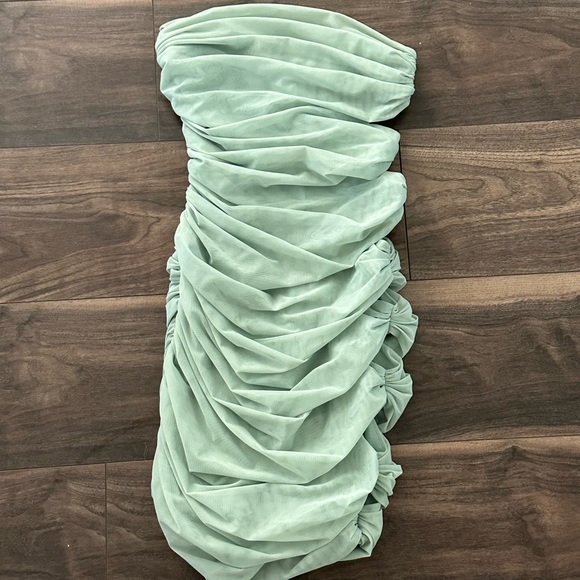 Mistress Rocks “Sitting Pretty” Mint Mesh Cut Out Dress - Picture 3 of 6